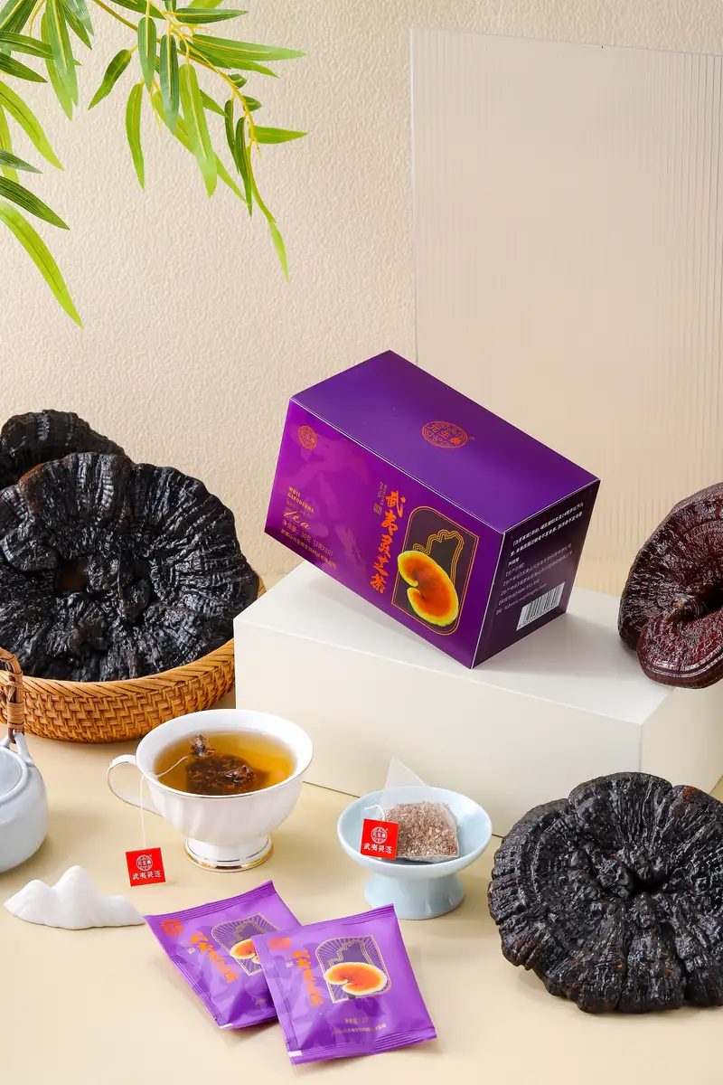 赤灵芝西洋参茶外包装实拍